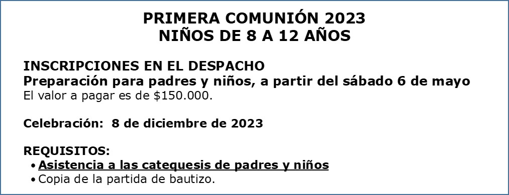 primeras comuniones